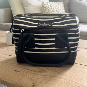 Blue and white small Kate spade bag